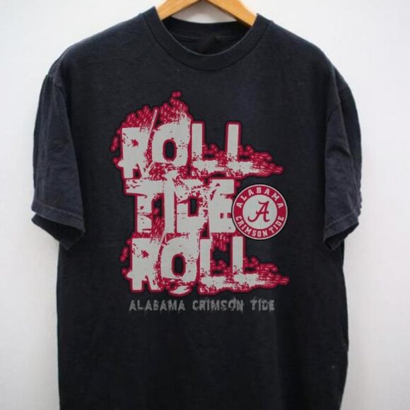 Alabama Crimson Tide Roll Tide Fan Shirt Alabama Crimson Design Retro Tee - Picture 1 of 3
